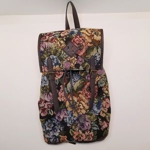 Floral Tapestry Backpack Sack